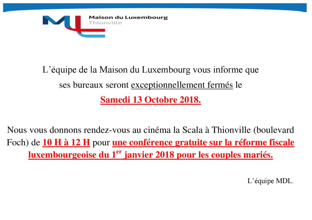 affiche 13 octobre fermeture