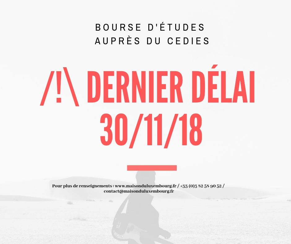 Rappel cedies dernier délai